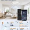 windphoto 30" Low Profile Ceiling Fans with Lights, Remote/APP Control, White | Wider Airflow, Stepless Dimmable LED, Quiet Reversible DC Motor, 6 Speeds, 3CCT, Timer, Bedroom, Living Room, Kitchen