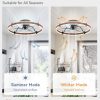 71vKbs68UJL._AC_SL1500_.jpg windphoto 24'' Modern Low Profile Ceiling Fans with Lights and Remote, Walnut | 3000-6000K Dimmable LED, 6 Wind Speeds, Quiet Reversible DC Motor, Small Flush Mount Fandelier for Bedroom, Living Room