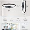 71vZ5MInyyL._AC_SL1500_.jpg windphoto 2 Pack 20" Ceiling Fans with Lights, Fandelier for Bedroom | Flush Mount Fan Light, Stepless Dimmable, App/Remote Control, 3 CCT Led, 6 Speeds, Quiet Reversible DC Motor, Black