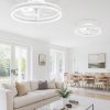 windphoto 20'' Low Profile Ceiling Fans with Lights and Remote, White, 2 Pack | 3000-6000K Dimmable LED, 6 Wind Speeds, Quiet Reversible DC Motor, Small Flush Mount Fandelier for Bedroom, Living Room