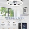 71wFwlBL-GL._AC_SL1500_.jpg windphoto 2 Pack 20" Ceiling Fans with Lights and Remote for Bedroom, Black | Low Profile Fan Light, 3000K-6000K Stepless Dimmable Fandelier, 6 Speed, Reversible DC Motor, APP & Remote Control, Low Noice