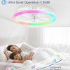 71wc6qZCvEL._AC_SL1500_.jpg windphoto 23" Ceiling Fans with Lights and Remote for Bedroom, White | RGB Low Profile Fan Light, 3000K-6000K Stepless Dimmable, 6 Speed, Reversible DC Motor, APP & Remote Control, Low Noice