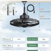71wlrmwYvPL._AC_SL1500_.jpg windphoto 20" Outdoor Ceiling Fan No Light, Plug-in Waterproof Gazebo Fan | 6 Speeds, 3 Timers, 2 Hanging Rods, Mute Remote, Reversible Motor, Memory Function, Cage Design, for Pergola, Patio, Porch