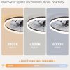 71xAaywxdRL._AC_SL1500_.jpg windphoto 23" Low Profile Ceiling Fans with Lights, APP & Remote, Brown | Flush Mount, Dimmable LED, Quiet DC Motor, Reversible, 6 Speeds, Fandelier, for Bedroom