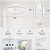 windphoto Ceiling Fans with Lights and Remote, 20'' Low Profile Ceiling Fan with Light, 3000-6000K Dimmable Fandelier Ceiling Fans, Modern Flush Mount Fan Light for Bedroom with 6 Wind Speeds- White | 3000-6000K Dimmable LED, 6 Wind Speeds, Quiet Reversible DC Motor, Small Flush Mount Fandelier for Bedroom, Living Room