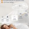 windphoto 26" Ceiling Fans with Lights and Remote, Low Profile Led Fan Light | Flush Mount, Stepless Dimmable Fandelier, 6 Speeds, 3 CCT, Quiet Reversible DC Motor, 2H Timer, Bedroom, Living Room, White