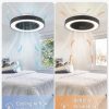 71xwJAVYFL._AC_SL1500_.jpg windphoto 20 Inch Low Profile Bladeless LED Ceiling Fan Light, Black RGB | Flush Mount, Modern, 6 Speed Adjustable, 3000-6000K Dimmable, 3000LM, Indoor Bedroom Living Room, Remote/APP Control