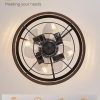 71xzVtiEGL._AC_SL1500_.jpg windphoto 16.5 inch Caged Fandelier Ceiling Fan Light with Remote, Brown | 6 Speed Adjustable,Timing, Quiet & Powerful DC, Small, Farmhouse, Industrial, Enclosed, Bladeless, Bedroom, Kitchen, Downrod