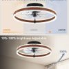 71xzxyx5ESL._AC_SL1500_.jpg windphoto 20'' Modern Low Profile Ceiling Fans with Lights and Remote, Walnut | 3000-6000K Dimmable LED, 6 Wind Speeds, Quiet Reversible DC Motor, Small Flush Mount Fandelier for Bedroom, Living Room