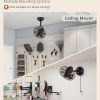 71y-wXze9L._AC_SL1500_.jpg windphoto 10 Inch Small Wall Mount Fan and Remote with Plug in Cord, Walnut | 6 Speed, Adjustable Tilt, Timing, Reversible, Wall Mounted Fan, Indoor, Tabletop, Garage, Shop, Corner Gym, Bedroom, Office