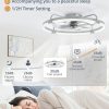 71y1eOOCHL._AC_SL1500_.jpg windphoto 2 Pack 24" Ceiling Fans with Lights and Remote, Low Profile | Flush Mount, Stepless Dimmable Fandelier, 6 Speeds, 3 CCT, Quiet Reversible DC Motor, 2H Timer, Bedroom, Living Room, Grey