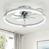 71y9KtqlJTL._AC_SL1500_.jpg windphoto 20" Ceiling Fans with Lights and Remote, Low Profile Led Fan Light | Flush Mount, Stepless Dimmable Fandelier, 6 Speeds, 3 CCT, Quiet Reversible DC Motor, 2H Timer, Bedroom, Living Room, Grey