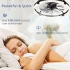 71y9RR-tpJL._AC_SL1500_.jpg windphoto 2 Pack 24" Ceiling Fans with Lights and Remote, Fandelier Black | 3CCT, 6 Speeds, Dimmable Low Profile, Flush Mount Ceiling Fan, Timer, Reversible, Memory, Bedroom, Living Room, Kitchen