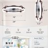 windphoto 24" Ceiling Fans with Lights, Low Profile Fandelier for Bedroom | Flush Mount Fan Light, Stepless Dimmable, App/Remote Control, 3 CCT Led, 6 Speeds, Quiet Reversible DC Motor, Brown