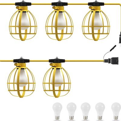 71yRj8aQ8L._AC_SL1500_.jpg windphoto 50FT Construction String Lights, 5 Bulbs 50W 5250LM Work Lights | with 5 Medium Base Sockets, Linkable Construction Lights, Weatherproof Commercial-Grade Temporary Lighting for Indoor&Outdoor