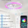 71ySTSQ4QbL._AC_SL1500_.jpg windphoto Ceiling Fan with Light,20inch Low Profile Fandelier with Remote RGB | RGB,6 Speeds, Reversible DC Motor, Dimmable Flush Mount Fan Light, Modern fans for Bedroom