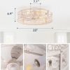 71z46LN2ebL._AC_SL1500_.jpg windphoto 23 Inch Caged Flush Mount Ceiling Fans with Lights, White Gold | Low Profile, Farmhouse, Bladeless Enclosed Fandelier, Small, 6 Speed, Quiet Powerful DC, Bedroom, Kitchen, Living Room,