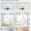 71z9my7Q0WL._AC_SL1500_.jpg Ceiling Fans with Lights 23 Inch Low Profile Fandelier with Remote Grey | 6 Speeds, Reversible, Dimmable Flush Mount Fan Light, Modern Ceiling Fan with Lights for Bedroom Bladeless