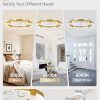 windphoto 2-Pack 24" Ceiling Fans with Lights, APP & Remote, Gold | Low Profile, Flush Mount, Fandelier, 3000K-6000K, Dimmable LED, for Bedroom
