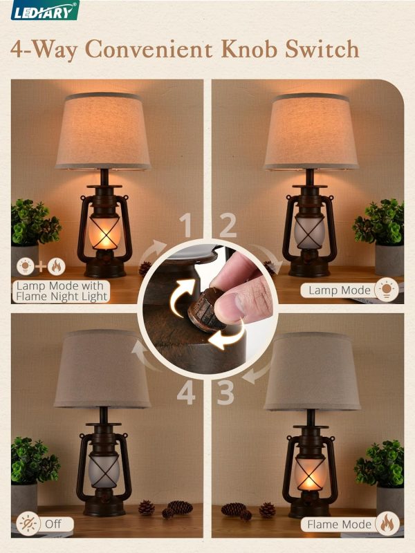 81-4UrHgrL._AC_SL1500_.jpg windphoto 18.72" LED Vintage Lantern Flickering Flame Table Lamps for Bedrooms Set of 2 18.72" Blow-Controlled LED Lantern Flickering Flame Table Lamps for Bedrooms Set of 2