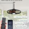 windphoto 24" Outdoor IP65 Waterproof Plug in Ceiling Fan with Lights | 6 Speeds,3CCT,Quiet,Timer,Remote Control,Smart App,DC motor,Reversible,Caged Design,ABS Material,Gazebo,Patio,Porch,Pergola