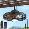 8103B9w9kL._AC_SL1500_.jpg windphoto 20" Brown IP65 Waterproof Outdoor Ceiling Fan with Light for Patios | APP&Remote Control,6-Speeds,3CCT Dimmable,Reverse DC Motor, Suitable for 10' x 12' Area,for Gazebo,Porch