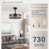 8103byBmY9L._AC_SL1500_.jpg windphoto 18 inch Caged Fandelier Ceiling Fan Light with Remote, Walnut | 6 Speed Adjustable,Timing, Quiet & Powerful DC, Small, Farmhouse, Industrial, Enclosed, Bladeless, Bedroom, Kitchen, Downrod