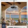 windphoto 20" Outdoor Ceiling Fans with Light, IP65 Waterproof Gazebo Fan
