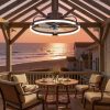 810RK2jXvL._AC_SL1500_.jpg windphoto 20" Waterproof Brown Outdoor Ceiling Fan with Light for Gazebo | IP65 Wet Rated,APP Control,6-Speeds,3CCT Dimmable,Reverse DC Motor,Suitable for 10' x 12' Area,Plug In for Patio,Porch