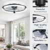 810Xf2z2j2L._AC_SL1500_.jpg Ceiling Fans with Lights 23 Inch Low Profile Fandelier with Remote Black | 6 Speeds, Reversible, Dimmable Flush Mount Fan Light, Modern Ceiling Fan with Lights for Bedroom Bladeless