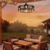 811JXzTquiL._AC_SL1500_.jpg windphoto 22" Outdoor Ceiling Fans with Light,IP65 Waterproof Gazebo Fan | Outdoor Fan with Hanging Hook, Plug in, Remote Control,Caged, 6 Speeds, 4Timer, for Patio, Porch, Pergola, Canopy