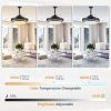 811Mw7vEpuL._AC_SL1500_.jpg windphoto 42 Inch Retractable Ceiling Fans with Lights and Remote | Fandelier Ceiling Fans with LED Light, Modern Ceiling Fan, Stepless Color Changeable, Dimmable, Timer Setting, Black
