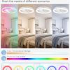 811U2OoHNoL._AC_SL1500_.jpg windphoto 23" Ceiling Fans with Lights and Remote for Bedroom, White | RGB Low Profile Fan Light, 3000K-6000K Stepless Dimmable, 6 Speed, Reversible DC Motor, APP & Remote Control, Low Noice