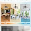 windphoto 24" Waterproof Brown Outdoor Ceiling Fan with Light for Gazebo | IP65 Wet Rated,APP Control,6-Speeds,3CCT Dimmable,Reverse DC Motor,Suitable for 12' x 14' Area,Plug In for Patio,Porch