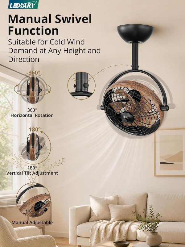 811cBaejUL._AC_SL1500_.jpg windphoto 10" Small Wall Mount Fan with Remote Plug in Cord, Wood Grain | 6 Speed, Timing, Reversible, Adjustable Tilt, Indoor, Tabletop, Ceiling fan, Corner Fans, Basement Workshop Tool Room Garage