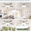 811fEg4NcyL._AC_SL1500_.jpg windphoto 42 Inch Flush Mount Ceiling Fans with Lights, Remote & APP Control | Bright Light, 3CCT, Dimmable, Memory Function, Timer, Reversible Blade, Quiet DC Motor, Damp-Rated, Bedroom, Covered Patio