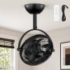 811rrItLfL._AC_SL1500_.jpg windphoto 10" Small Wall Mount Fan with Remote Plug in Cord, Black | 6 Speed, Timing, Reversible, Adjustable Tilt, Indoor, Tabletop, Ceiling fan, Corner Fans, Basement Workshop Tool Room Garage