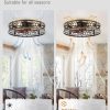 811v4ucswyL._AC_SL1500_.jpg windphoto 23 Inch Caged Flush Mount Ceiling Fans with Lights, Black Gold | Low Profile, Farmhouse, Bladeless Enclosed Fandelier, Small, 6 Speed, Quiet Reversible DC, Bedroom, Kitchen, Living Room,