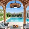 811vECDoWHL._AC_SL1500_.jpg windphoto 20" Brown Waterproof Outdoor Ceiling Fan with Light for Patios | IP65 Wet Rated,No Assembling,3CCT Dimmable,6-Speeds,Boho Rattan,Remote&APP Control, for Gazebo,Porch