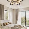 813akVvUPdL._AC_SL1500_.jpg windphoto Flower Fandalier Ceiling Fan with Light, Modern Low Profile Small | 27 Inch Flush Mount, 3000-6000K Dimmable LED, Remote&App Control, Quiet DC Motor, for Bedroom, Living Room, Indoor, White