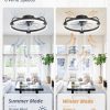 814sHDYfUEL._AC_SL1500_.jpg 2 Pack 20'' Low Profile Ceiling Fan with Light, 3000-6000K Dimmable Fandelier LED Fan Light, 6 Wind Speeds, Modern Flush Mount Ceiling Fan for Bedroom