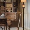 816AUZXQlZL._AC_SL1500_.jpg windphoto LED Flashing Flame Night Lantern Floor Lamp Decor | Farmhouse Standing with Beige Linen Drum Lampshade Rustic for Living Room, Bedroom Home