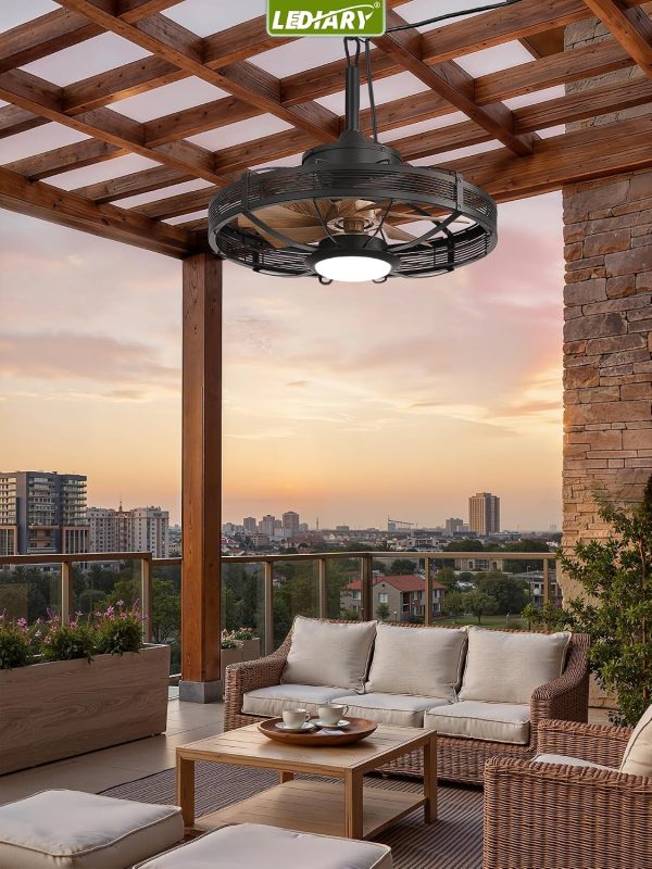 817IpNnnWnL._AC_SL1500_.jpg windphoto 20" Brown IP65 Waterproof Outdoor Ceiling Fan with Light for Patios | APP&Remote Control,6-Speeds,3CCT Dimmable,Reverse DC Motor, Suitable for 10' x 12' Area,for Gazebo,Porch