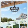 817Y3-tjBBL._AC_SL1500_.jpg windphoto 22" Outdoor Ceiling Fans with Light,IP65 Waterproof Gazebo Fan | Outdoor Fan with Hanging Hook, Plug in, Remote Control,Caged, 6 Speeds, 4Timer, for Patio, Porch, Pergola, Canopy