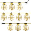 windphoto Construction String Lights 10 Bulbs Incl, 100W 10500LM 100Ft Construction Lights with 10 Medium Base Sockets, Linkable Temporary Lighting, Weatherproof Commercial-Grade Work Lights - UL Listed