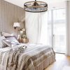 windphoto 22 inch Caged Fandelier Ceiling Fan Light with Remote, Brown | 6 Speed Adjustable,Timing, Quiet & Powerful DC, Large, Farmhouse, Industrial, Enclosed, Bladeless, Bedroom, Kitchen, Downrod