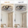 819nHcpHRWL._AC_SL1500_.jpg windphoto 23" Caged Ceiling Fan with Light, Flush Mount Fandalier with Remote | Low Profile, Farmhouse Large, Bladeless Industrial, Quiet DC Motor, App Control for Bedroom, Kitchen, Dining Room, Walnut
