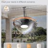 81BbaSzfGML._AC_SL1500_.jpg windphoto 20 Outdoor Ceiling Fans with Light,Gazebo Fan with Hanging Hook | IP65 Waterproof,Outdoor Fan, App Control, 3CCT, Dimmable,6 Speeds, Caged, Plug in, for Patio, Porch, Pergola,Canopy, Brown