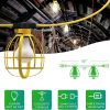 windphoto 50FT Construction String Lights, 5 Bulbs 50W 5250LM Work Lights | with 5 Medium Base Sockets, Linkable Construction Lights, Weatherproof Commercial-Grade Temporary Lighting for Indoor&Outdoor