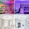 81CWNi3VkxL._AC_SL1500_.jpg windphoto RGB Low Profile Ceiling Fans with Lights and Remote, 20 Inch Dimmable Modern Ceiling Fan(3000K-6000K), 6 Speed, Reversible, APP & Remote Control, Flush Mount Fan Light, White RGB Ceiling Fans